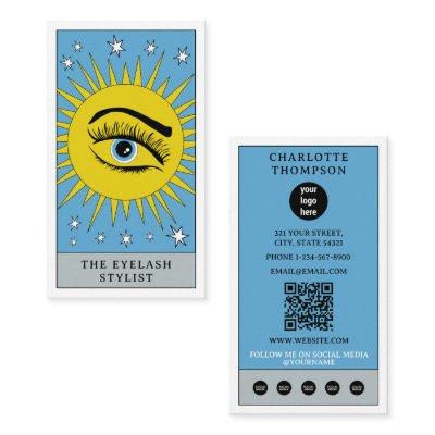Celestial Tarot Sun Eyelash Stylist Eyebrow Logo