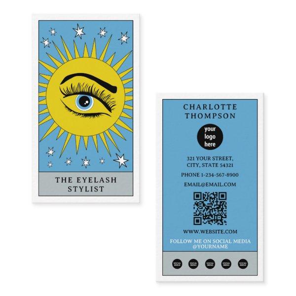 Celestial Tarot Sun Eyelash Stylist Eyebrow Logo