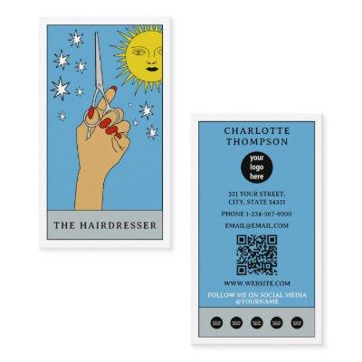 Celestial Tarot Sun Hairdresser Hair Salon Logo