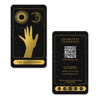 Celestial Tarot Sun Moon Nail Technician Gold