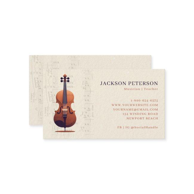 Cello Cellist Musician Professional Vintage Chic