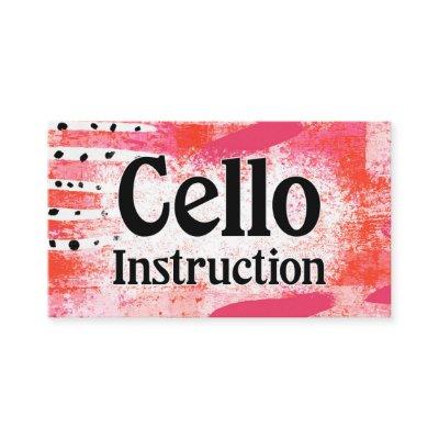 Cello Instruction Lessons Hot Pink