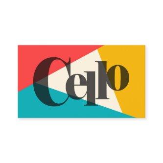 Cello Tri-Color - Turquoise Coral Gold