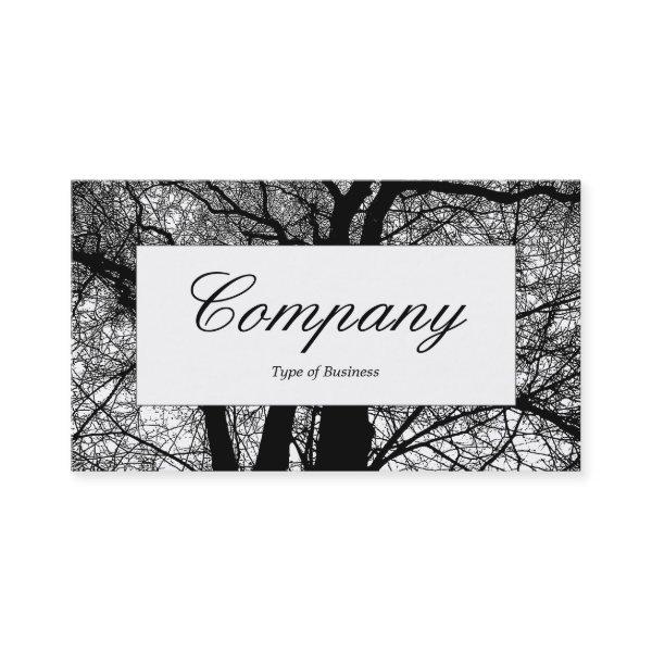 Center Label - High Contrast Tree
