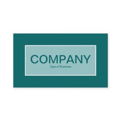 Center Label II - Light Blue Green with Teal