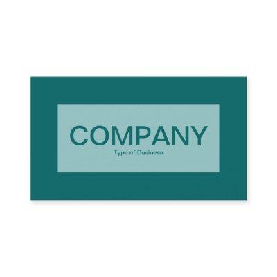Center Label - Light Blue Green with Teal 006666