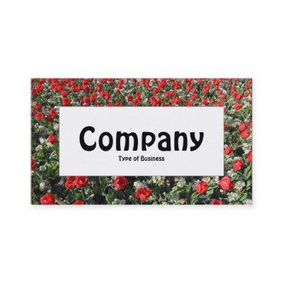 Center Label - Red Tulips and Primroses