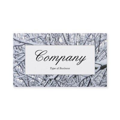 Center Label - Snowy Branches