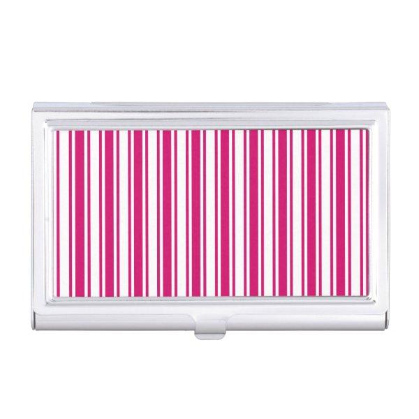 Cerise and white candy stripes  case