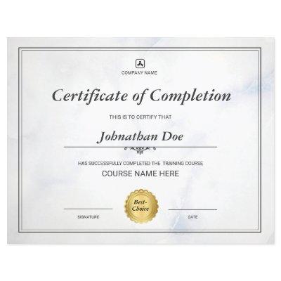 Certificate Of Completion