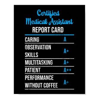Certified Medical Assistant Report Card Poster