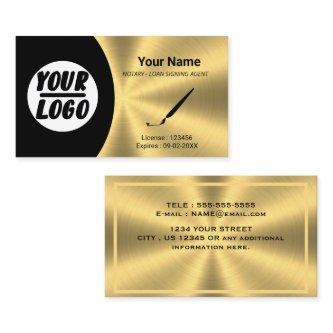 Certified Notary Signing Agent Black & Gold - logo