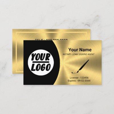 Certified Notary Signing Agent Black & Gold - logo