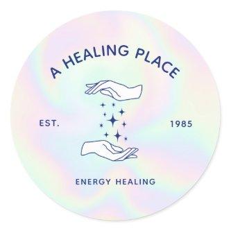 Chakra Healer Reiki Practitioner Hands  Classic Round Sticker