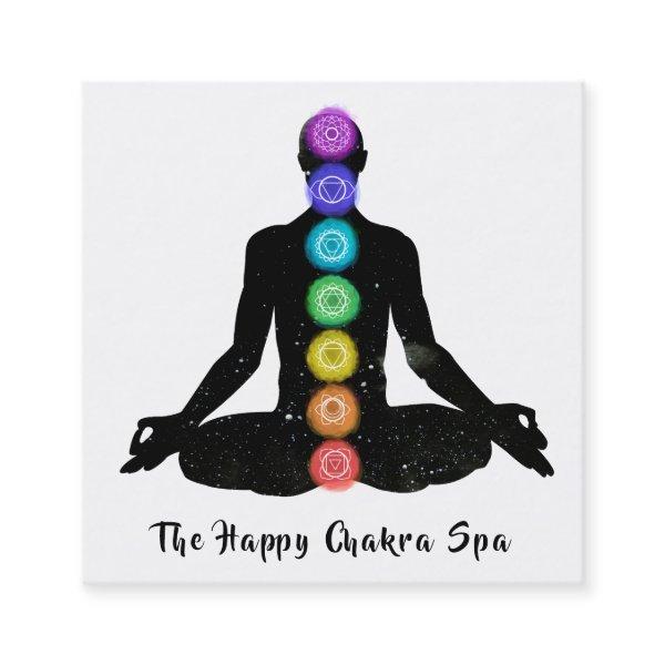 *~* Chakra Healing Meditation Lotus Pose Man Square