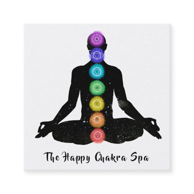 *~* Chakra Healing Meditation Lotus Pose Man Square