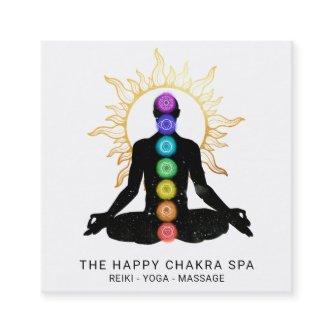 *~* Chakra Healing Meditation Sun Lotus Pose Man Square
