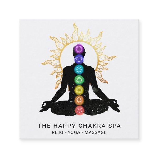 *~* Chakra Healing Meditation Sun Lotus Pose Man Square