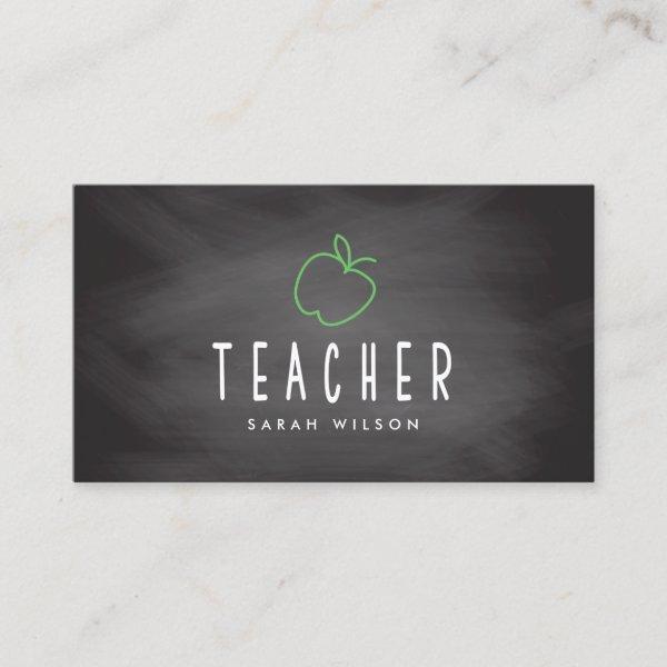 Chalkboard Apple Teacher Tutor