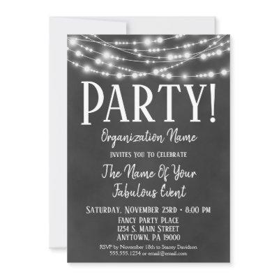Chalkboard Corporate Party Invitation