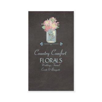 Chalkboard Daisies Roses Rustic Mason Jar Floral
