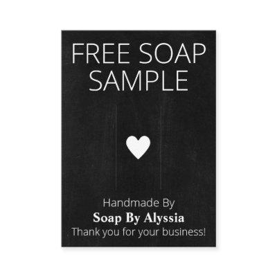 Chalkboard Free Sample Soap Display Card