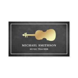 Chalkboard Gold Violin Music Teacher Violinist