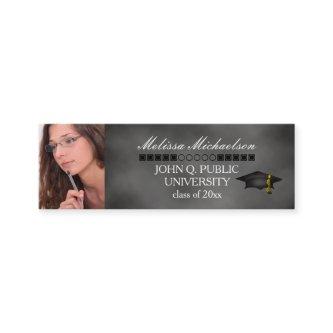 Chalkboard Graduation Class Photo Insert Name Card