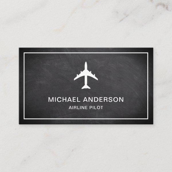 Chalkboard Jet Aircraft Airplane Airline Pilot