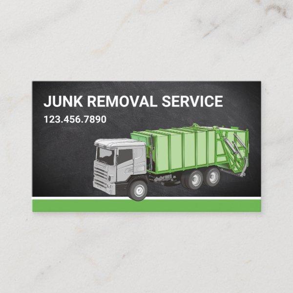 Chalkboard Junk Removal Service Garbage Truck
