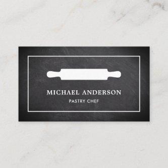 Chalkboard Kitchen White Rolling Pin Pastry Chef