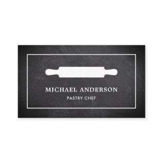 Chalkboard Kitchen White Rolling Pin Pastry Chef