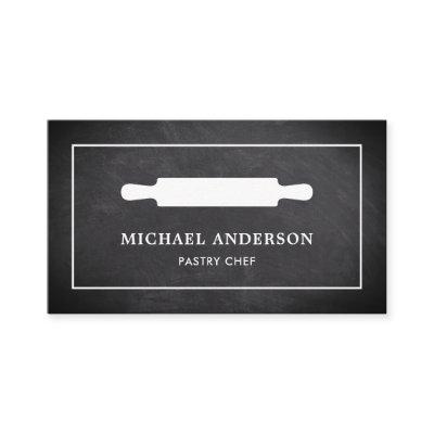 Chalkboard Kitchen White Rolling Pin Pastry Chef