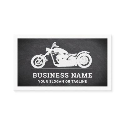 Chalkboard White Motorbike Motorcycle Mechanic