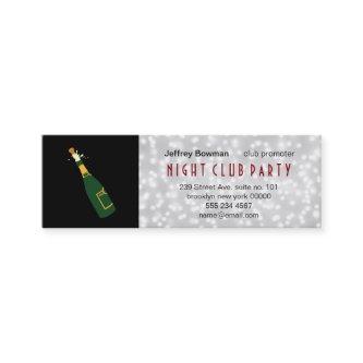 Champagne Bottle Pop / Bokeh White Glow Mini