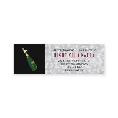 Champagne Bottle Pop / Bokeh White Glow Mini