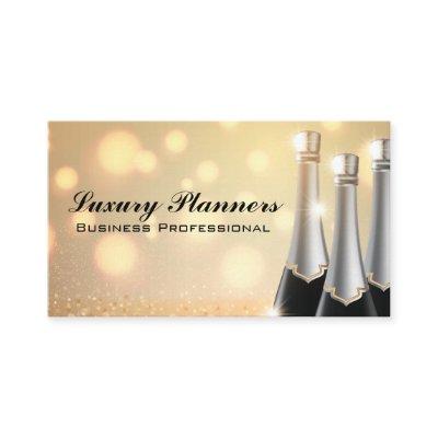 Champagne Bottles | Sparkly Glitter Background