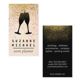 Champagne Bubbles | Glasses | Gold Confetti