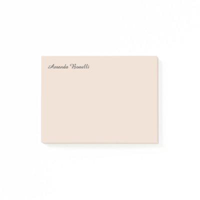 Champagne Pink Plain Simple Minimalist Modern Post-it Notes
