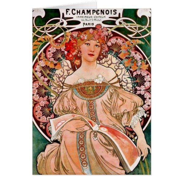 Champagne Woman - F. Champenois Imprimeur