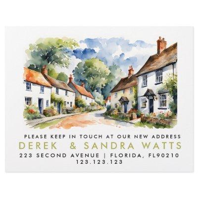 change of address,d moved announcement village flyer
