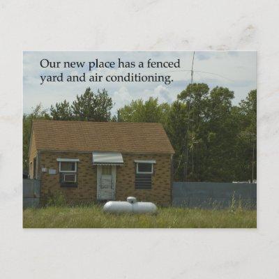Change of Address Postcard: Fenced Yard Announcement Postcard