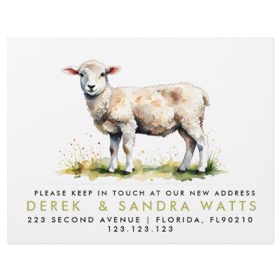 change of address we've moved announcement lamb flyer