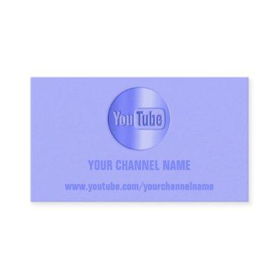 CHANNEL NAME YOU TUBER LOGO QR CODE BLUE MODERN