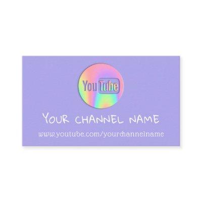 CHANNEL NAME YOU TUBER LOGO QR CODE HOLOGRAPH