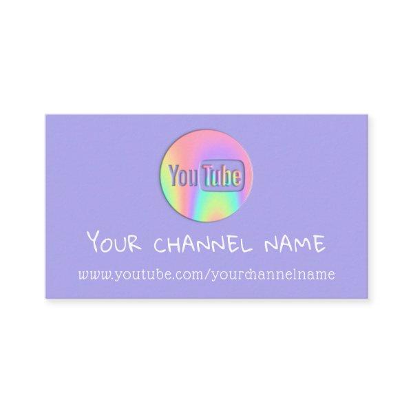 CHANNEL NAME YOU TUBER LOGO QR CODE HOLOGRAPH