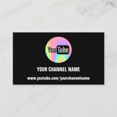 CHANNEL NAME YOU TUBER LOGO QR CODE HOLOGRAPHIC