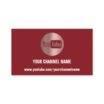 CHANNEL NAME YOU TUBER LOGO QR CODE MAROON ROSE