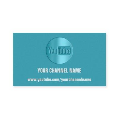 CHANNEL NAME YOU TUBER LOGO QR CODE TEAL BLUE