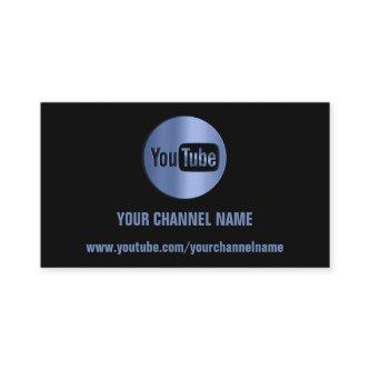 CHANNEL NAME YOUTUBER LOGO QR CODE BLUE BLACK